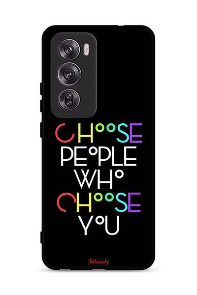 Tolwak غطاء حماية لهاتف Oppo Reno12 Pro 5G اختر الأشخاص الذين يختارونك