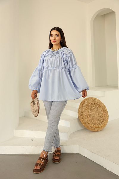 Vegove Daisy Flower Tunic Baby Blue