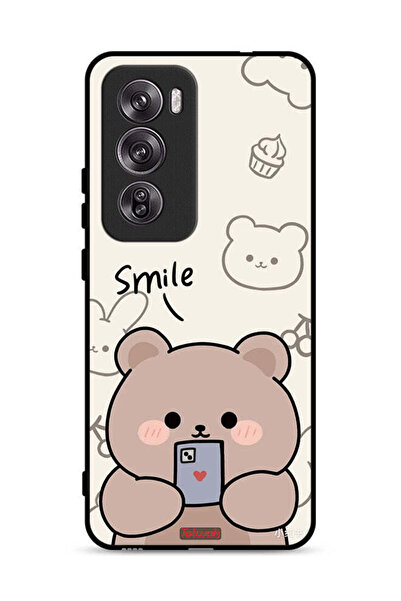Tolwak غطاء حماية Oppo Reno12 Pro 5G برسومات الدب المبتسم