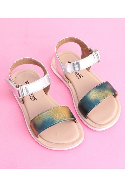 Cute Walk by Babyhug Cute Walk by Babyhug Velcro Closure Sandal - Silver
