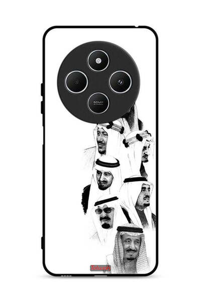 Tolwak غطاء حماية لهاتف شاومي ريدمي 14R 5G، فن ملوك السعودية، أبيض وأسود