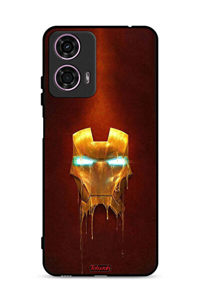 Tolwak غطاء حماية لهاتف موتورولا موتو جي 24 4G بطبعة الرجل الحديدي مارفل كوميكس