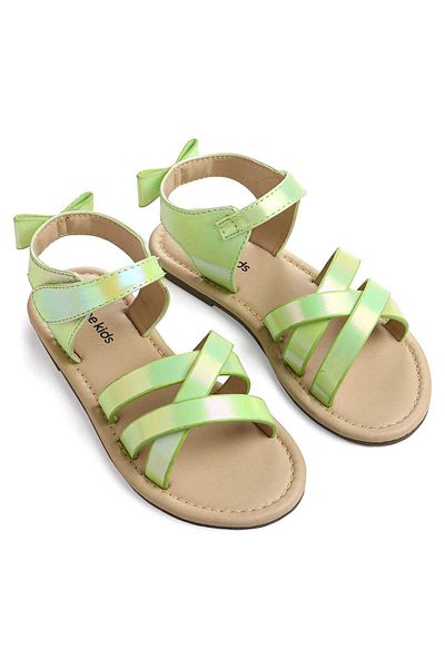 Pine kids Pine Kids Velcro Closure Sandals With Bow Applique - Green