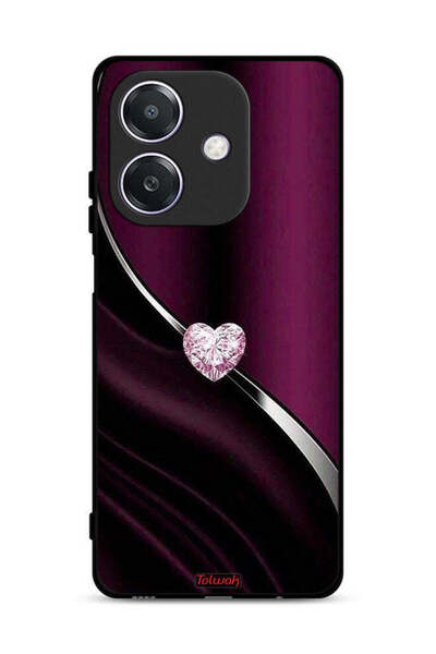 Tolwak غطاء حماية Oppo A3 5G بتصميم قلب ماسي