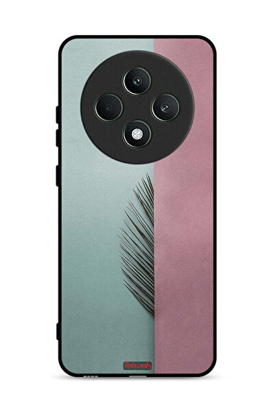 Tolwak جراب حماية لهاتف Oppo Reno12 F 5G بتصميم نصف أوراق