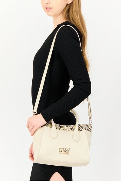 Cavalli Class Women Daria Brand Logo Satchel Bag, Multicolor