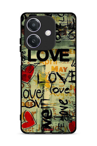 Tolwak Oppo A3x 5G Protective Case Cover Love Tags