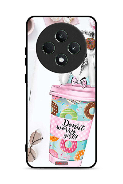 Tolwak غطاء حماية لهاتف Oppo Reno12 F 5G - فتاة القلق دونات