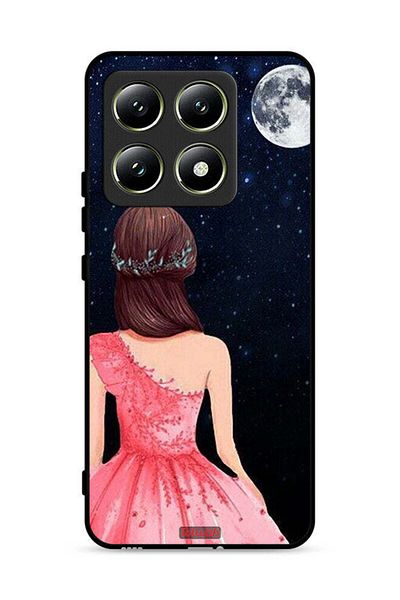 Tolwak Xiaomi 14T 5G Protective Case Cover Girl And Moon Art