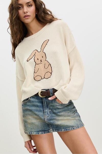 Stradivarius Cropped sweater with shapes