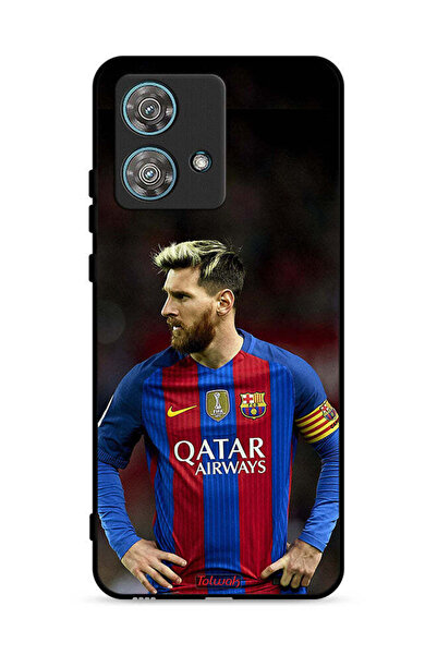 Tolwak غطاء حماية لهاتف موتورولا إيدج 40 نيو 5G ميسي برشلونة