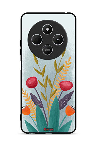 Tolwak غطاء حماية لهاتف شاومي ريدمي 14 سي 4G برسومات نباتات فنية