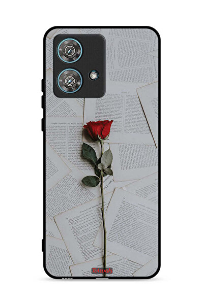 Tolwak غطاء حماية لهاتف موتورولا إيدج 40 نيو 5G، وردي على ورق