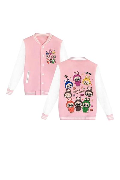 MECH BUTİK Labubu Printed Unisex College Jacket