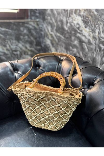 Fiori Geantă de mână pentru femei Straw