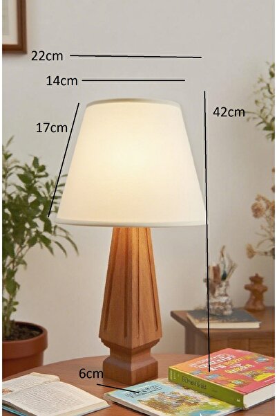 571 Store F Series Wooden Leg Table Lamp Shade Fabric Headboard Night Lamp Lighting