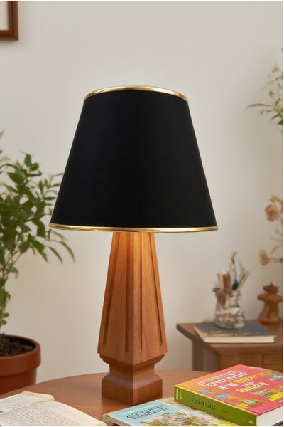 571 Store F Series Wooden Leg Table Lamp Shade Fabric Headboard Night Lamp Lighting