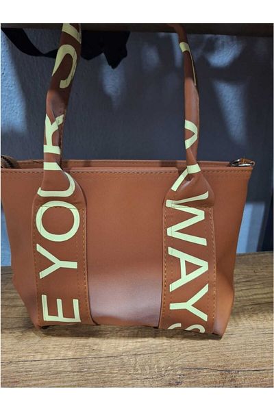 glowfit Geantă de mână și crossbody model Leo din țesătură din satin Buzzy, bronzat