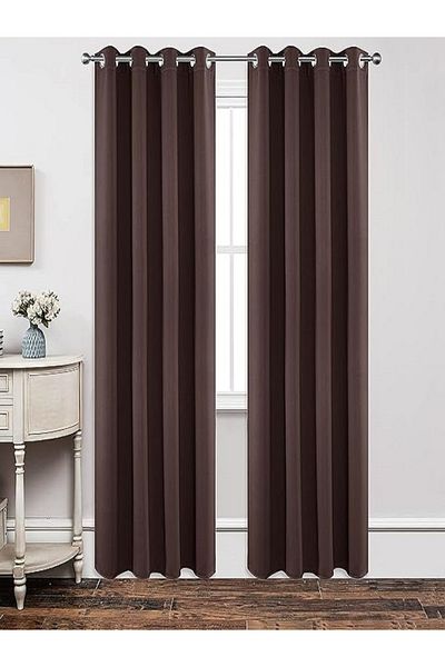 Metropolitan Concept Set of 2 full blackout curtains, worked on staple rings