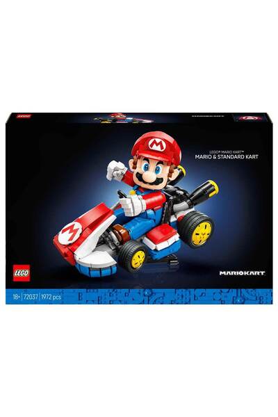 LEGO Super Mario: Mario Kart – Mario and Standard Kart 72037 - Collectible Yar for Adults