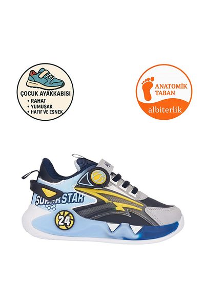 AlbiShoes Unisex Boy's Velcro Winter Seasonal Soft Comfortable Sports Shoes Children's Sneaker