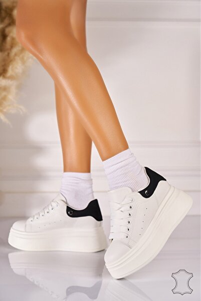 Joana Adidasi Piele Naturala Albi Hermione