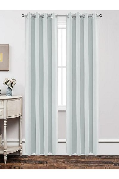 Metropolitan Concept Set of 2 full blackout curtains, worked on staple rings