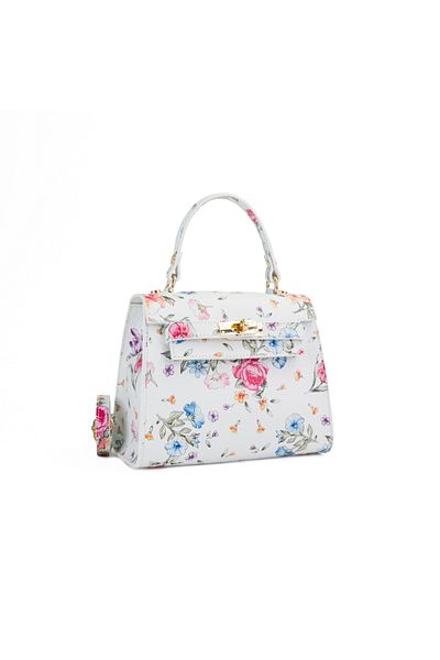 Posete Fagaras Thea Leather Purse - FLORAL, Genuine Leather Bag, Bags, Summer Bags, Genuine Leather