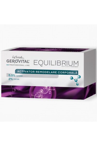 GEROVITAL Fiole activator remodelare corporala H3 Equilibrium, 20 buc x 10 ml