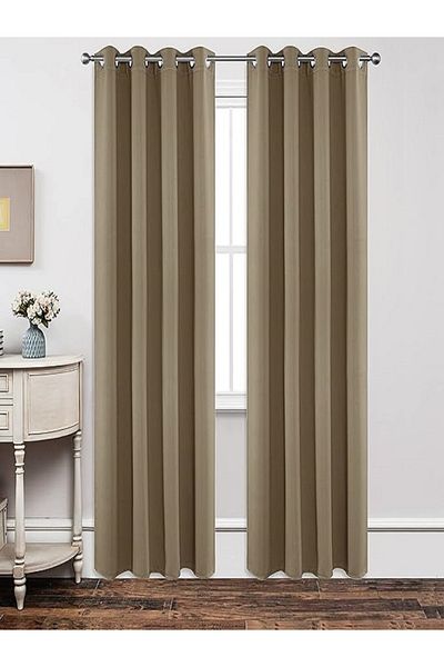 Metropolitan Concept Set of 2 full blackout curtains, worked on staple rings