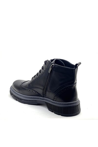 grado Genuine Leather Men's Zippered Boots Black Color 1913