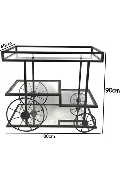 genric FFD Elegant Metal Food Serving Trolley – 1.3cm Metal Frame Trolley Kit...