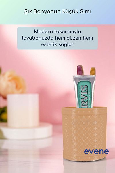 Evene Θήκη οδοντόβουρτσας Βάση οδοντόβουρτσας Βάση οδοντόβουρτσας Μπεζ Χρώμα Μοντέλο 90