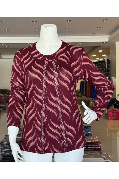 Gündoğan Anne Buliz Viscose Fabric Self-Patterned Glitter Model