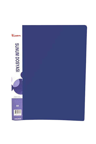 Ticon Sunum Dosyası A4 80'li Mavi 1 Adet