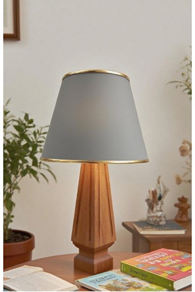 571 Store F Series Wooden Leg Table Lamp Shade Fabric Headboard Night Lamp Lighting
