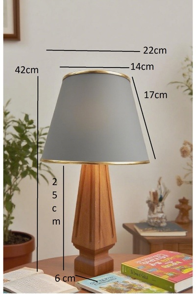 571 Store F Series Wooden Leg Table Lamp Shade Fabric Headboard Night Lamp Lighting