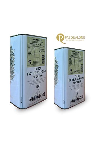 Pasqualone Ulei de măsline extravirgin premium, presat la rece, de categorie superioară Le Ginestre (2 L) -