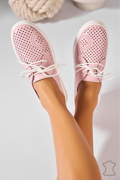 Joana Eilish Pink Genuine Leather Sneakers