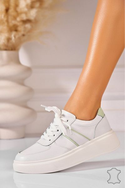 Joana Ellandra Green Genuine Leather Sneakers