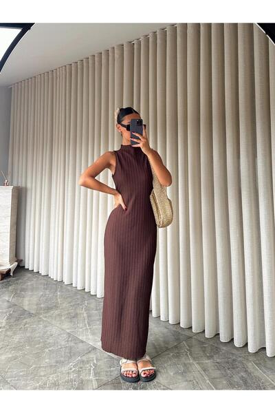 mydukkan.co Rochie cu mâneci scurte și dungi integrate