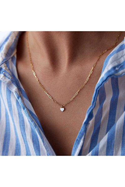 Cherry by Özkonak Ataç Zincirli Kalp Charm Kolye