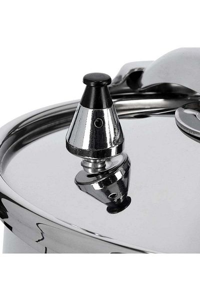 ROYALFORD Stainless Steel Pressure Cooker with Outer Lid – Durable, Safe, Multi-Hob Compatible, La