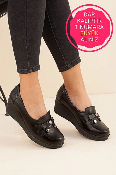 Adım Adım Women's Genuine Leather Orthopedic Shoes (Buy 1 Size Larger)