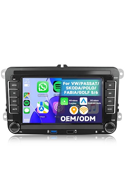 All Avcill Vw Uyumlu 7inç Multimedya Tuşlu Android Oto Double Teyp Geri Görüş Kameralı 3-32Gb Kablosuz Carplay