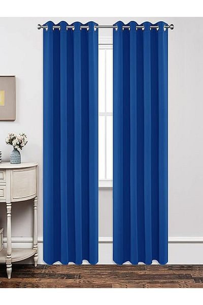Metropolitan Concept Set of 2 full blackout curtains, worked on staple rings