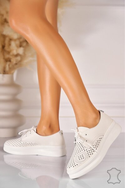 Joana Λευκά γνήσια δερμάτινα αθλητικά παπούτσια Eilish