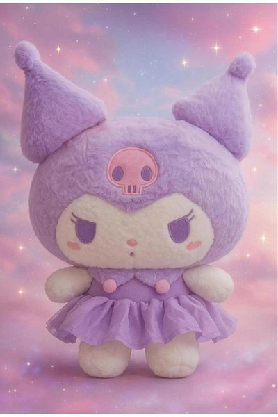 Tıfıl Toys Sanrio Kuromi Purple Color 60 cm Figure Plush Toy - Large Size Plush Toy Tgs-P202582