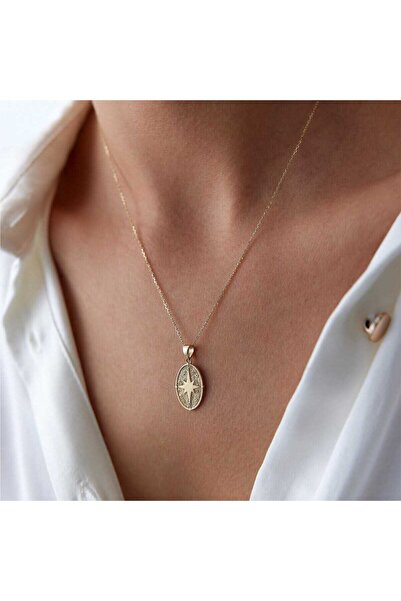 Cherry by Özkonak Vintage Plaka Kutup Yıldızı Kolye