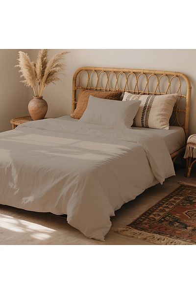 kesenegore 3 Piece Elastic Sheet Ranforce Cotton Fabric Single Duvet Cover Set